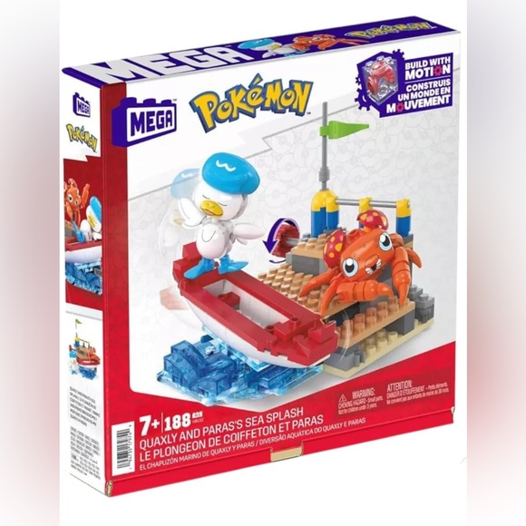 Pokémon Quaxly and Paras Sea Splash Building Set - Picture 1 of 4